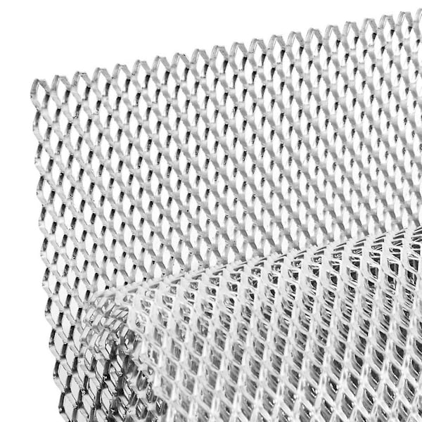 Bilgrill Mesh Aluminium Bil Race Grill Nät Ventil Tuning Hållbar Honeycombs Mesh Grill Enkel Installation för Bil Silver rhombus 4 8MM
