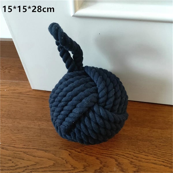 6-tommers Dia. Monkey Fist Tauknute Dørstopper Nautisk Knute Dørstopper Dekor Duk Vekt Vekt