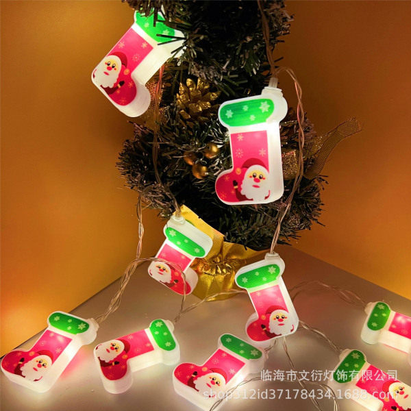 1 stk 1,5 m Lyslenke Juledekorasjon Julenisseform Gave Nattlys Lyslenke Uten Batterier For Stue Christmas Stocking
