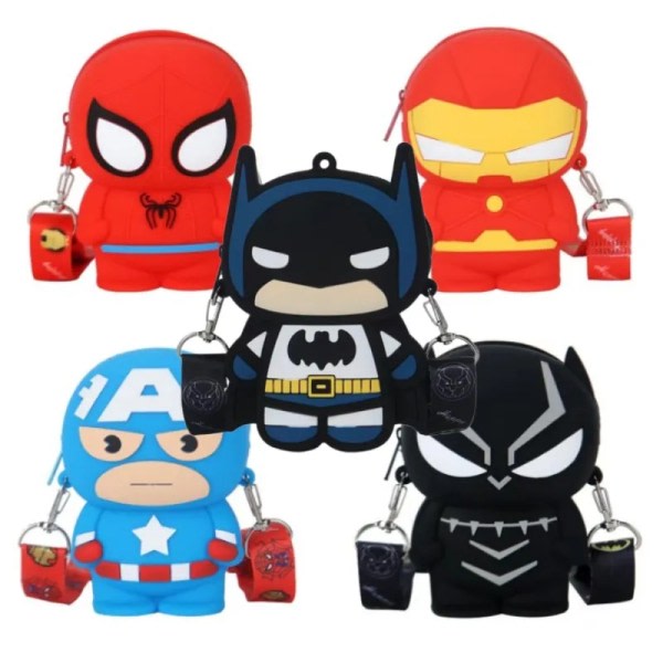 Anime The Avengers Marvel Tegneserie Søt Spider Man Trendy Cool Samlekortveske Iron Man Justerbar Stropp Skulderveske For Barn Iron Man Iron Man