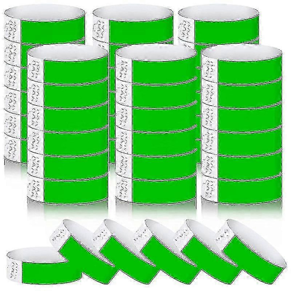 600 kpl Paperirannekkeita Neon Rannekkeet Vedenpitävät Käsirannekkeet Tapahtumiin Konsertti Neonväriset Tarrarannekkeet Juhliin Jyf Green