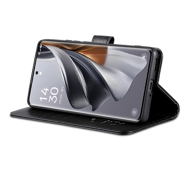 AZNS Fodral för Oppo Find X8 Pro 5G - Anti-Repskyddande PU-Läder Stativ Plånboksfodral - Svart Multicolor Black