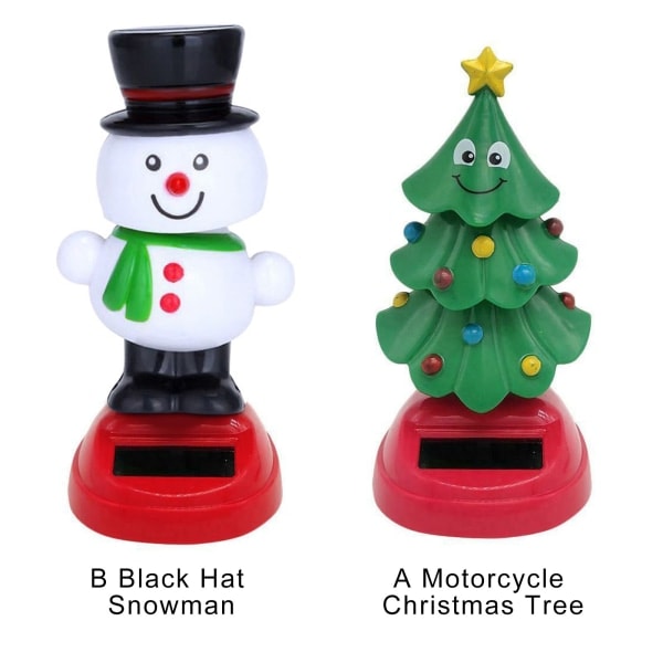 Solcellsdriven Dansande Prydnader Julgran Snögubbe Tomte Rensa Svingande Animerade Dansare Leksak e e