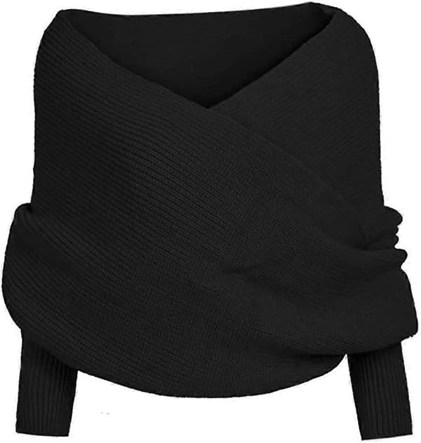 Multifunksjonelle skjerf, dameskjerf, kapeskjerf, vintermote, unisex Black