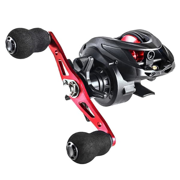 Spinnehjul Glatte Kraftfulde Letvægts Baitcast Tackle Tilbehør Red Left Hand Style