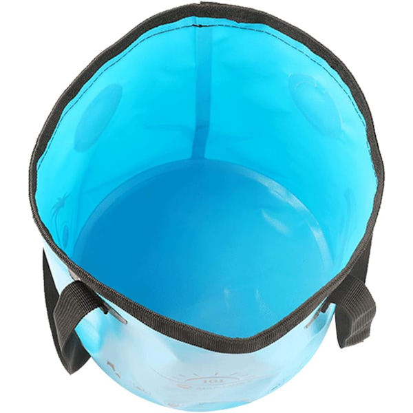 Hopfällbar Hink med Handtag | 10L/20L Lätt Vikt Bil Tvätthink | Flerfunktions Vikbar Blue 10L