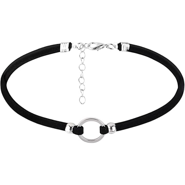 Svart choker för kvinnor, justerbar svart sammetschoker, bohemisk gotisk choker för kvinnor, Halloween jul nyår smyckesgåva för flickor kvinnor