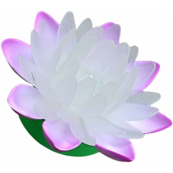 1pcs Purple LED Floating Lotus Light Waterproof Solar Pool Water Lily Floating Lantern Lotus Flower for Garden Pool Decoration