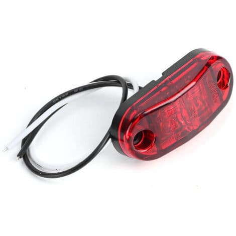 4x 2 LED sidemarkeringslys til bil, lastbil, trailer, campingvogn, 12V 24V, rød