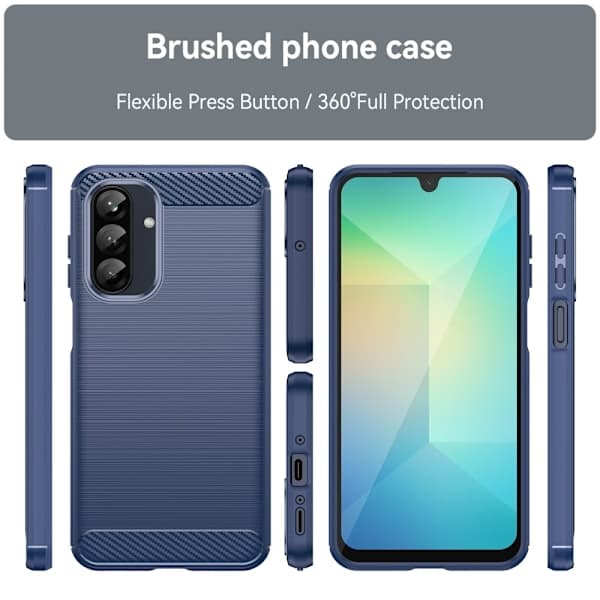 Samsung Galaxy A16 / A26 5G Cover Kulfibertekstur Blå