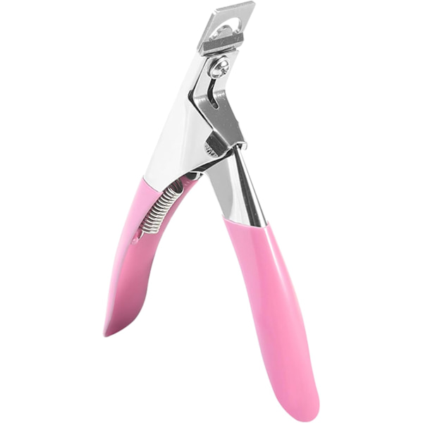 Negleforlænger Klip U-Formet Spids Klip Akryl Negleklip Professionel Rustfri Manicure Falske Negle Trimmer Falsk Gel Skarp Pedikyr Negleværktøjer Pink