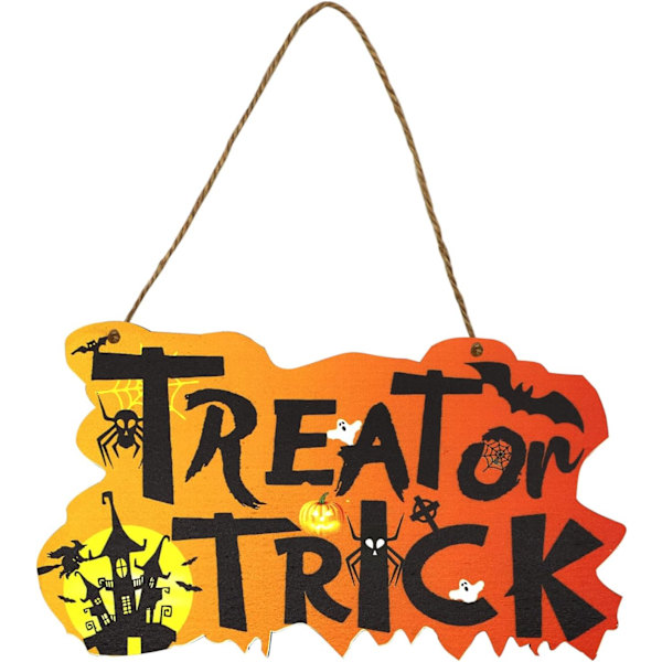 Halloween-koristeet, Halloween-puinen riippuva kyltti Kurpitsa-keskipisteet Boo-koriste juhliin ja illalliseen Trick or treat