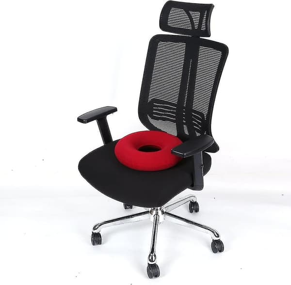 Stolputer Donutputer / Hemorroideputer Med Pumpe Hemorroideputer Sittepute For Hemorroider, Graviditet Og Prostata Red