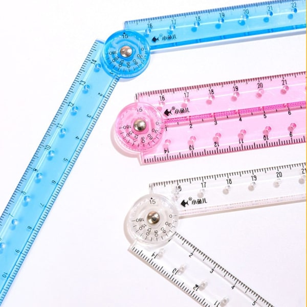 Foldinglinjal 30cm Foldbar Linjal Klar Linjal 15cm Transparent Rett Linjal Knusebestandig Plastlinjal Fleksibel Linjal Geometrisk Linjal for Skole 3PCS