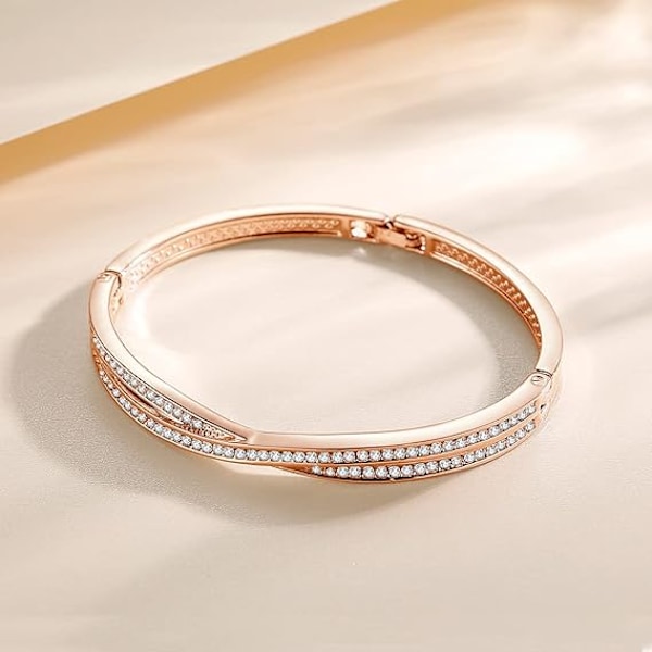 Mors Dag Presenter Vitguldpläterad/Roséguldpläterad Cubic Zirconia Armband A