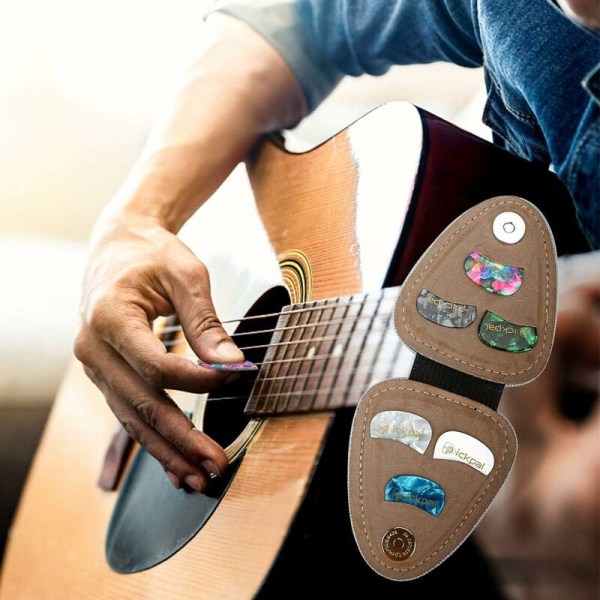 Gitarrplockar, PU- case med 6 delar gitarrplockar, för gitarr/elgitarr/bas/ukulele