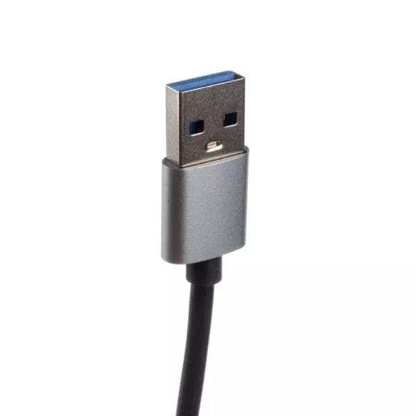 Kompakti ja monipuolinen 4-porttinen USB-keskitin, musta