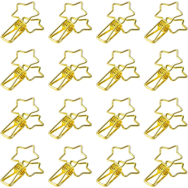 Klips Merktavle Bordholdere Metall Fil Klesklyper Festesystem Papir Tommel Vindtett Bilde Stativ Bordnummer Stativ Foldback Kontormapper Golden