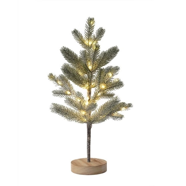 Juletre med 50 LED-lys, 55 cm høyt varmhvitt julebordlampe, AA-batterier ikke inkludert, Lys opp treet til julefest hjemme