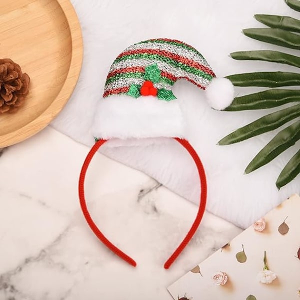 3 st Elf pannband Jul pannband Elf huvudbonad Hårbågar för Julhelg Fester Foton Bås Gåvor