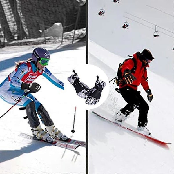 Skidhandskar Snowboardhandskar, Vattentäta Varma Vinterhandskar, Köldtåliga Touchscreen-handskar för Snö Gray L