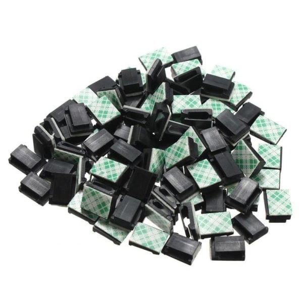 Selvklebende bilfeste for GPS-datakabel og lysledning black0 one-size 100pcs