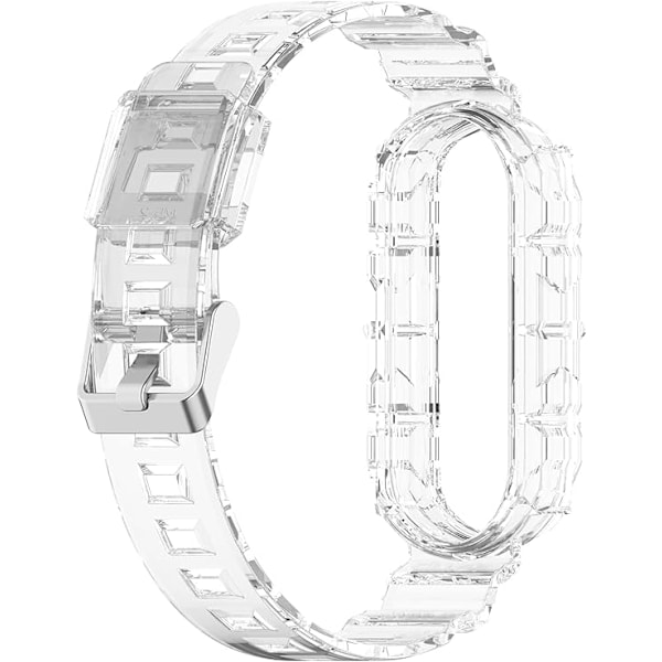 Smart klockarmband för Xiaomi Mi Band 7/6/5, transparent silikonklockarmband, ersättningsarmband handledsband för Xiaomi Clear