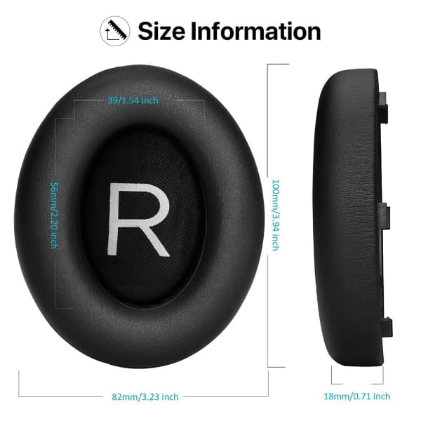 Erstatningsøreputer for Bose 700 Nc700 Hodetelefoner Memory Foam Øreputer Høy Kvalitet Øreputer Headset Lær for Etui White