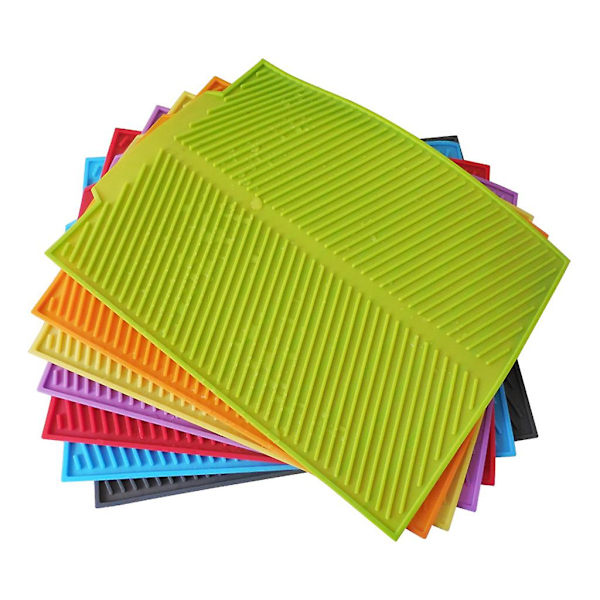 Oppvaskmatte, Silikon Oppvaskunderlag, Beskyttende, Varmebestandig, Benkeplate Orange