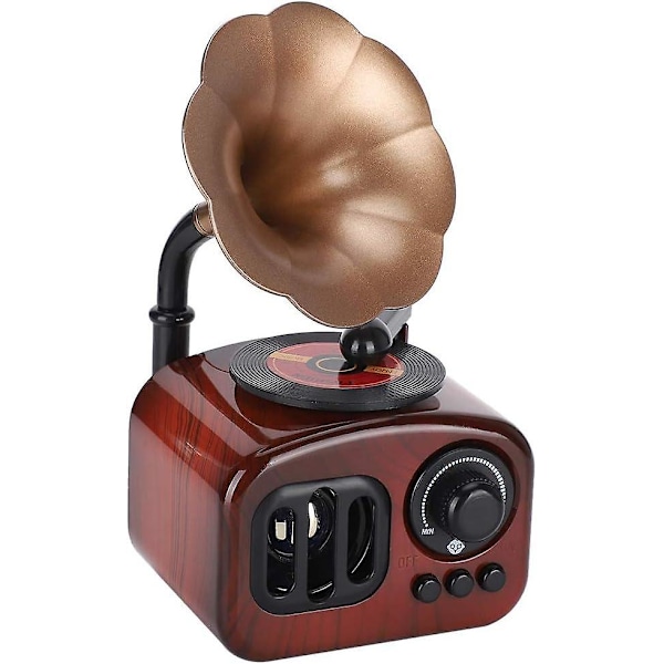 Retro Grammofon Speldosa Miniatyr fonograf Form Speldosa Kreativa hantverk Hemmakontor dekoration