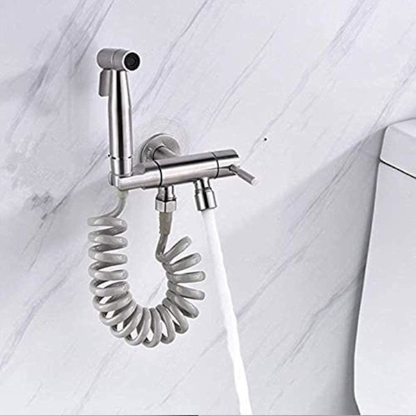 Forår Fleksibel Bruseslange, ABS Fleksibel Teleskopisk Bruseslange, Badeværelse Spiral Fleksibel Bruseslange til Toilet Hane, Bidet Sprøjte, Håndbruser - 3M Grey