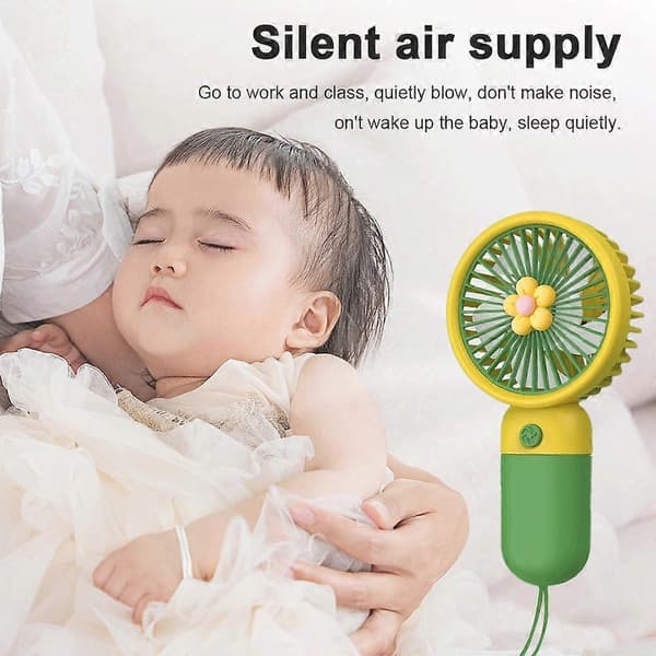 Ny blomst mini håndholdt ventilator - bærbar ventilator - usb-opbevaringsventilator style466
