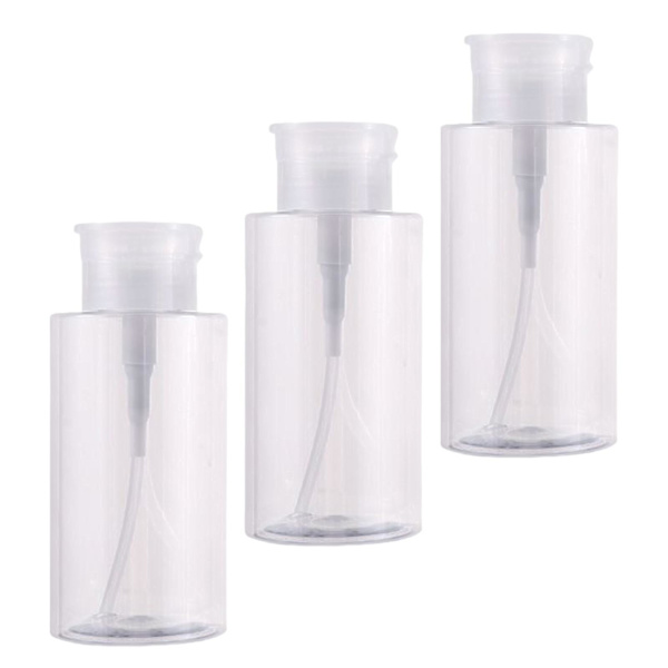 3x Painettava Pumppupullo Annostelija Uudelleentäytettävä Kirkas Kynsilakalle 150ml 300ml Other