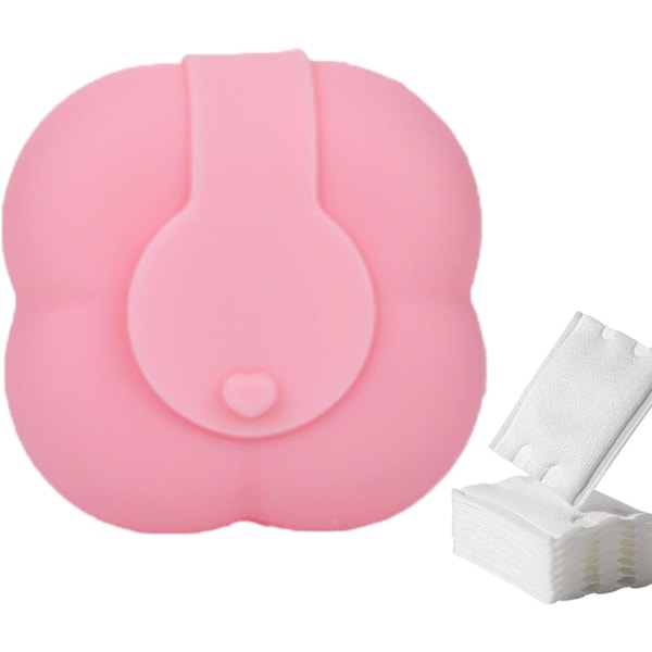 Powder Puff Holder - Cotton Pad Silicone Case, Cosmetic Puff Stand | Makeup Puff Dispenser with Buckle Small Storage Box