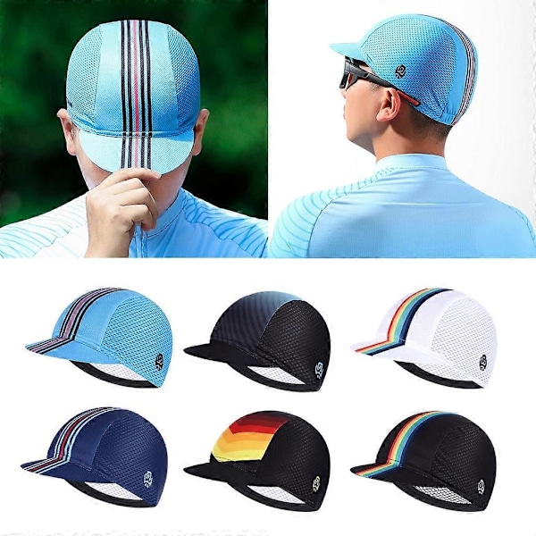 Cykkelkeps Andningsbar Hjälmfoder Solskyddskeps Cykelutrustning Gradient blue - Black
