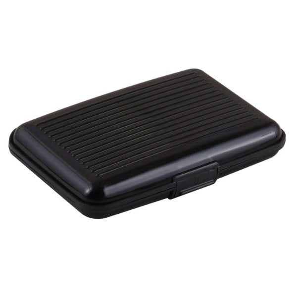 Aluminium kortholder - RFID-sikker sort