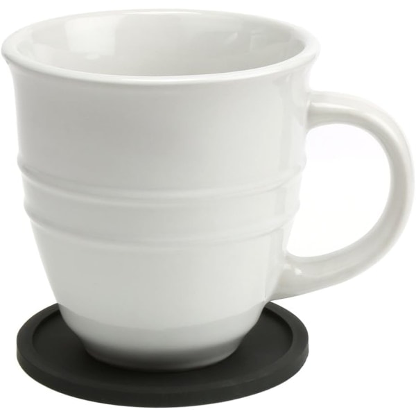 Drikkeunderlag Sæt med 6 Sorte - Runde Silikone Drikkeunderlag - Skridsikre Kaffe Øl Krus Hjem og Bar Øl Drikkeunderlag Drikkeunderlag Drikkeunderlag