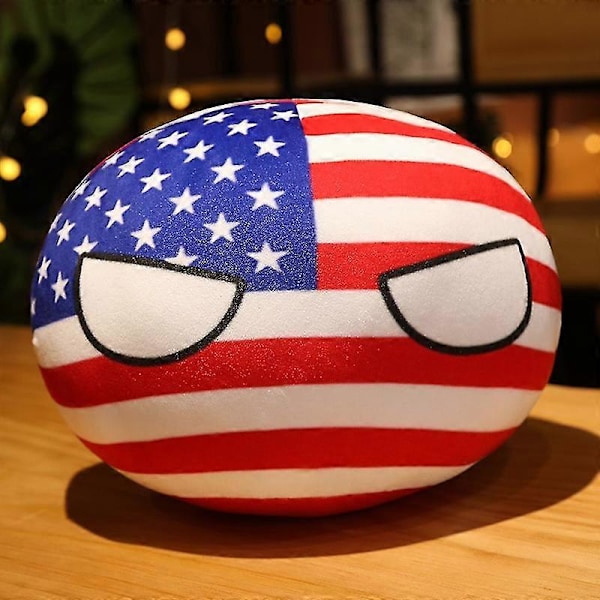 10cm Polandball Plyslegetøj Countryball Ussr Usa Frankrig Rusland Uk Japan Tyskland Korea Italien Country Ball Legetøjspendant America A