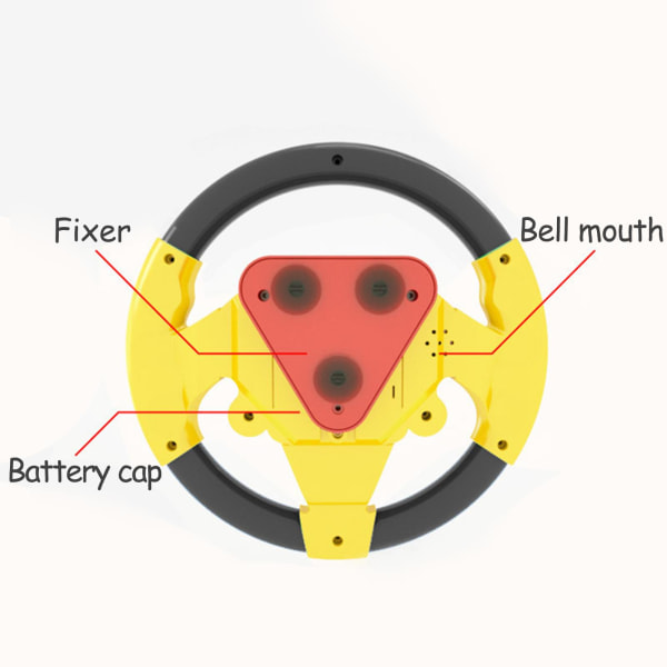 Simulaatioajoneuvon ohjauspyörä lapsille vauvoille interaktiivinen Yellow