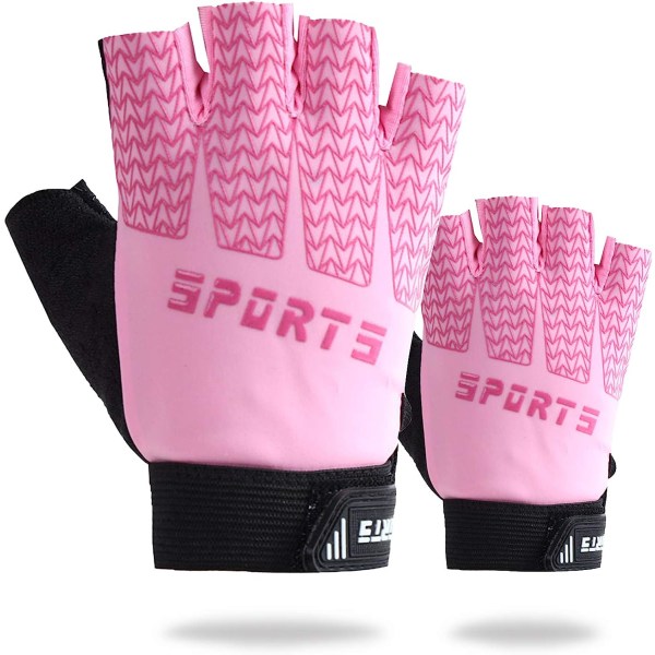 Kids Sports Gloves, Girls Boys Fingerless Outdoor Sports Gloves