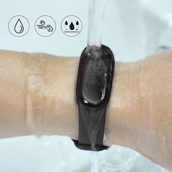 Rannekkeen Vaihto Xiaomi Mi Band 5 ja Mi Band 6:lle Yhteensopiva Silikoninen/Neulotu/Ruostumattomasta Teräksestä Valmistettu Vaihtokellohihna Säädettävä Urheiluhihna Black 5,6