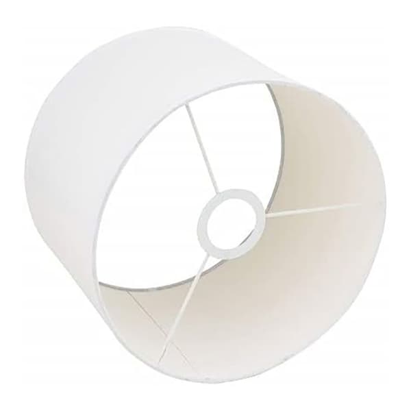 Rund lampeskærm, 25 cm diameter, 18 cm højde, 100% polyester, egnet til bord- eller pendellamper