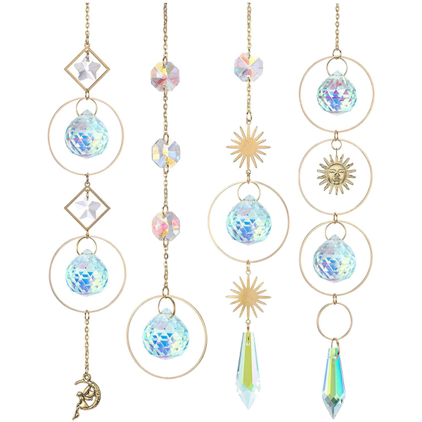 4 Crystal Sun Catcher Crystal Pendel Lighting Pendel Garden Dekorativ Pendel Crystal Accessories