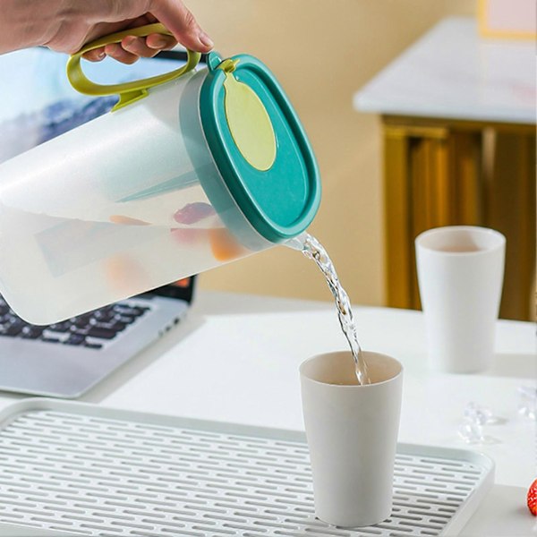 1550ML/2200ML Vandkanden Stor Kapacitet Kuldebestandig Plastik Sprøjtsikker Robust Kold Kande Sommer Tilbehør White S