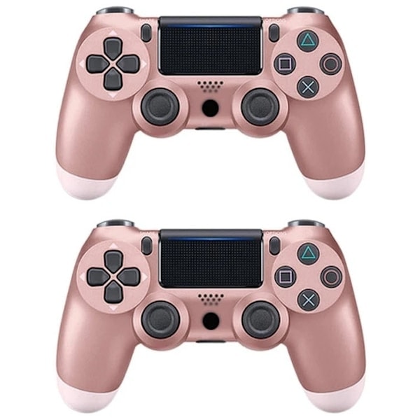 2-pack PS4-kontroll DoubleShock trådlös för Playstation 4 Rosa