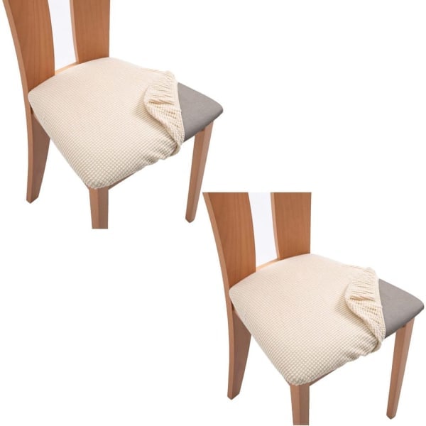 2 stk. Setetrekk Deksel Slipcovers Beige 2PCS