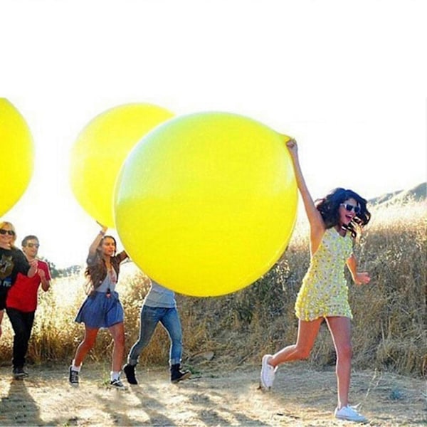Ballong 91 cm Festivaldekorationer Latex Bröllopsfest Dekorativ Ballong Barnpresent Yellow