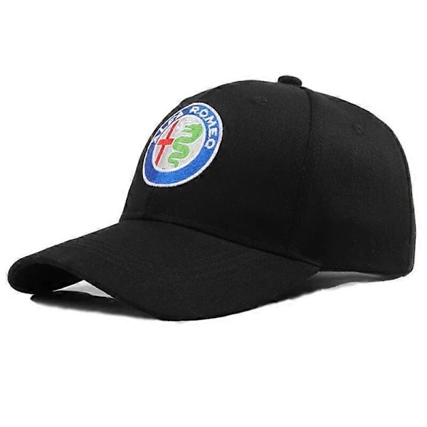 Bomuld Alfa Romeo Baseball Cap Mænd Broderet Fire Sæsoner Justerbar Snapback Hat Komfortabel Udendørs Beskyttelse Kostumehatte White