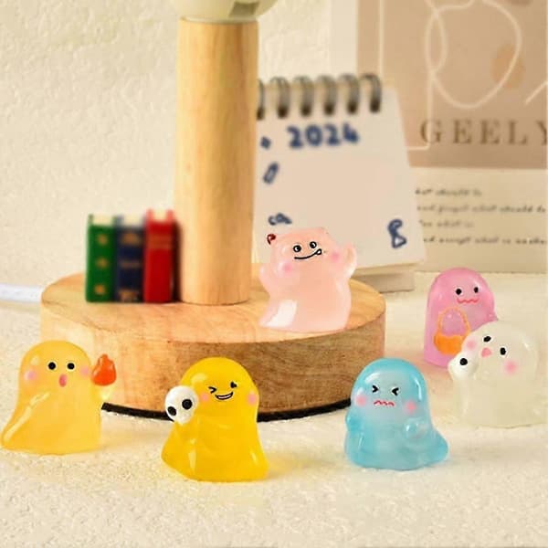 Mystery Mini Ghost Blind Box for hylle dekor Ghost1 6pcs