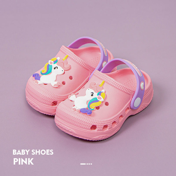 Børns drenge og piger have clogs sko skridsikre strand/pool dias børns sommer slippers Pink Inhale 16.0cm